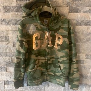 Gap Camo Sequin Flip Sweatshirt - NEW WITH TAGS